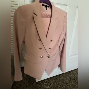 Pink double breasted blazer
